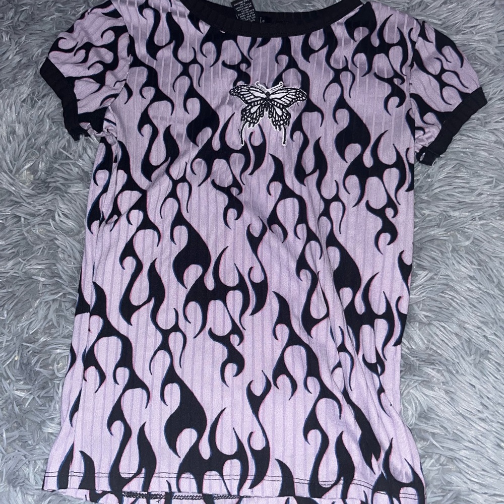 PURPLE BUTTERFLY FLAME TOP